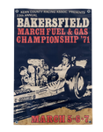 1971 '71 BAKERSFIELD FUEL & GAS Championship Garage Banner