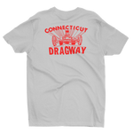 CT DRAGWAY Connecticut 1960's Dragster Logo Gray