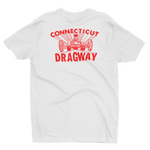 CT DRAGWAY Connecticut 1960's Dragster Logo White