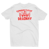 CT DRAGWAY Connecticut 1960's Dragster Logo White