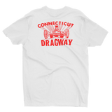 CT DRAGWAY Connecticut 1960's Dragster Logo White