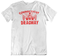 CT DRAGWAY Connecticut 1960's Dragster Logo White