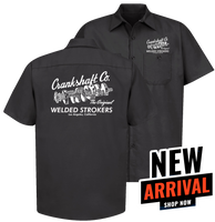 CRANKSHAFT CO. Welded Strokers Black Shop Shirt