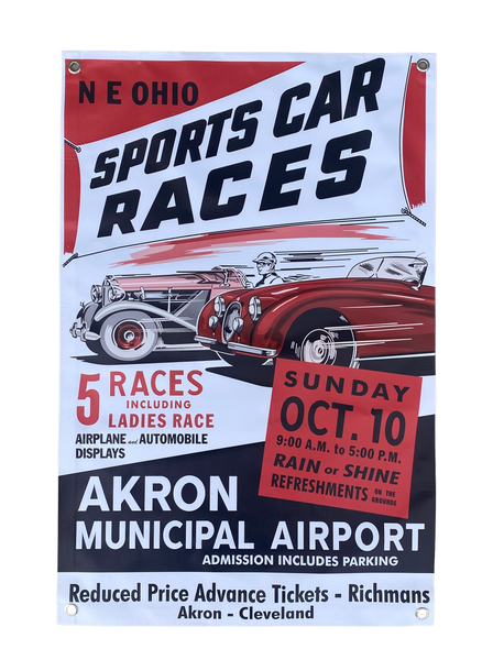 AKRON AIRPORT NE OHIO Sports Car Races Shop Banner