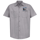 MT MICKEY THOMPSON Speed Equipment Gray Button Down Shop Shirt