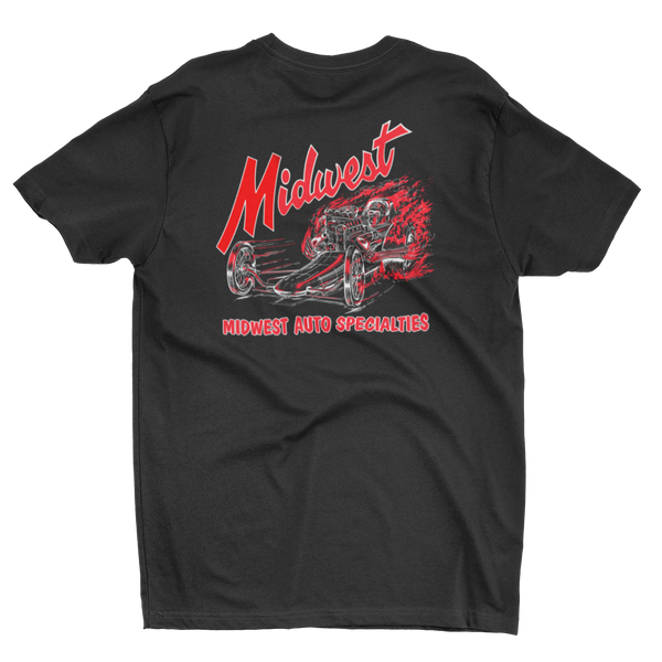 MIDWEST AUTO SPECIALTIES Dragster Black T-Shirt