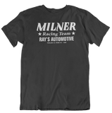 MILNER RACING TEAM Black & White Tee & Banner Bundle