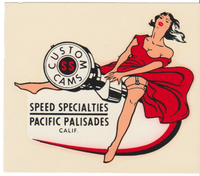 SPEED SPECIALTIES Custom Cams Original Vintage Water Slide Decals Decal Set (2)