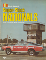 1969 SUPER STOCK Nationals Program York US30 PA Sox & Martin 'Cuda