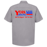 YORK US30 Dragway Original Logo Shop Shirt Gray