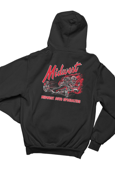 MIDWEST AUTO SPECIALTIES  Dragster Black Hoodie Pullover