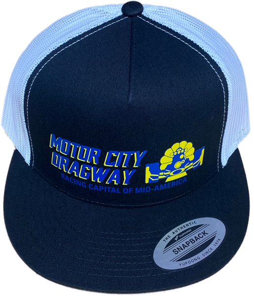 MOTOR CITY DRAGWAY Michigan Black/White Trucker Hat